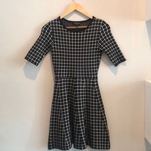 Topshop jacquard flippy dress